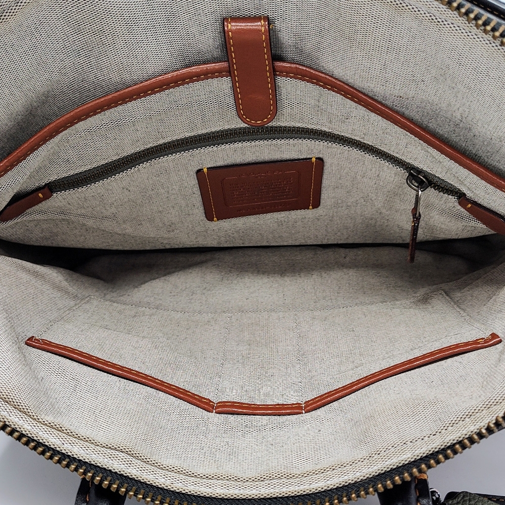 Coach Rogue Slim Briefcase -One of Kind Custom Upcycled Bag with Skulls. Black - Picture 12 of 16